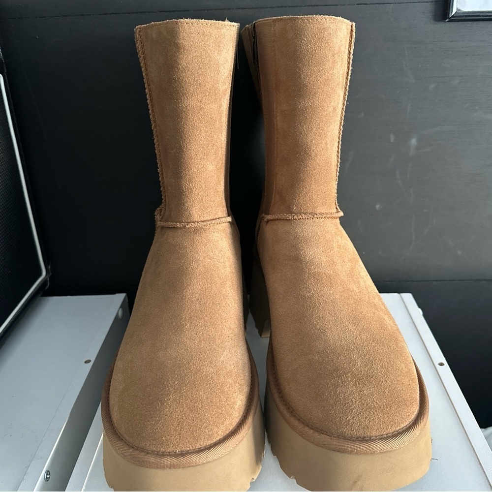 UGG Womens Classic Twin Seam Heights Chestnut Platform Boots 1158313 Size 12 New - Picture 9 of 16